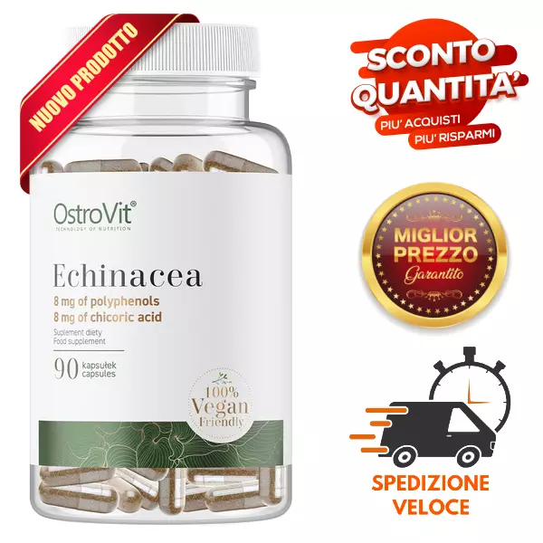 Echinacea Estratto - 90 Capsule 200 mg - Integratore Difese Immunitarie