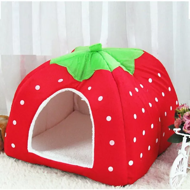 Nest Small Pet Animal Guinea Pig Hamster Bed House Winter Warm Strawberry House