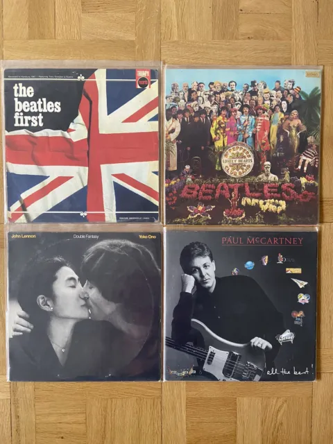 The Beatles, John Lennon, Paul McCartney lot de 4 albums vinyles (4 vinyl LPs)