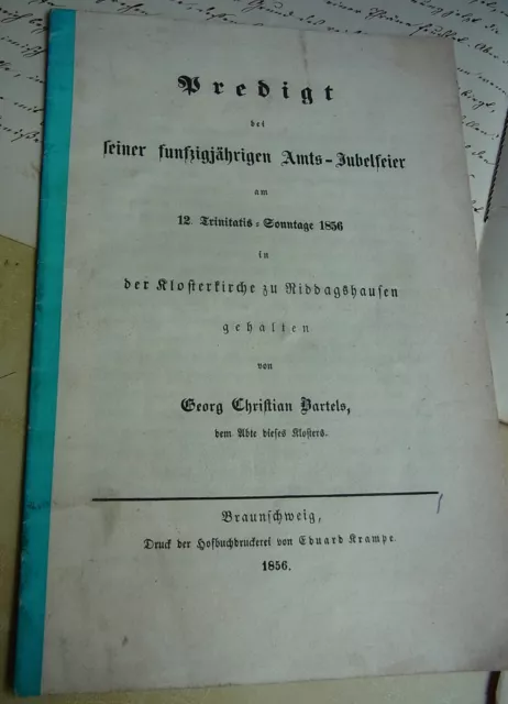 Georg Christian Bartels, Abt Riddagshausen : Predigt 1856 & Leichenpredigt 1858 2