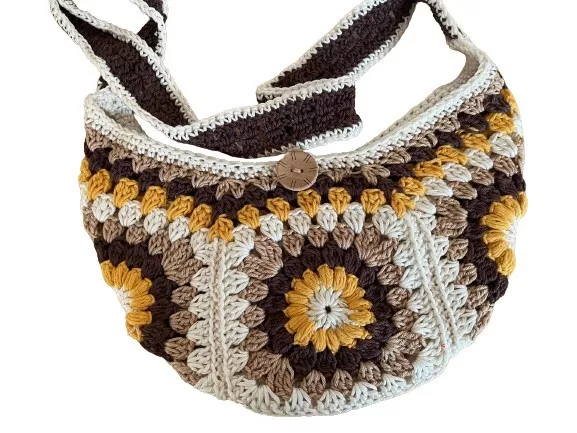 sac banane bohème fait main au crochet