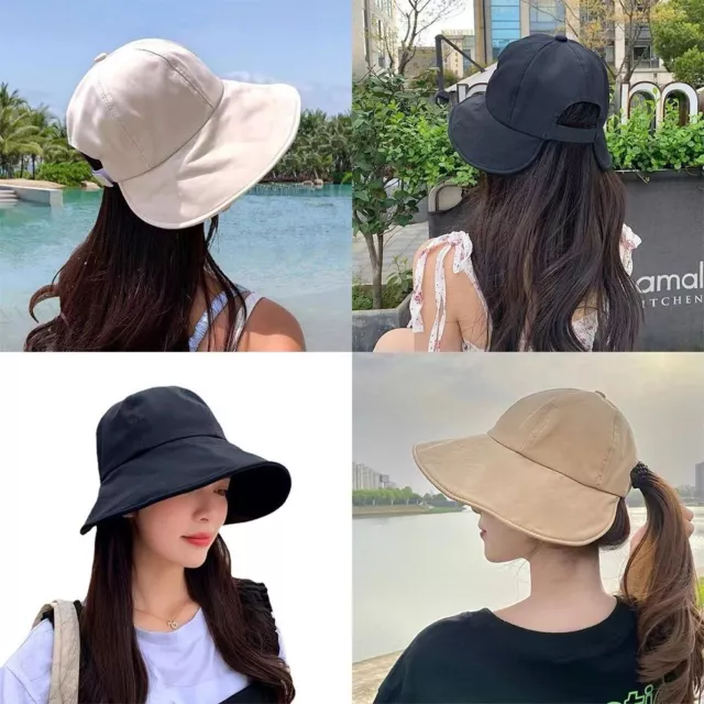 Fashion Women Sunhat Large Brim Equestrian Cap Fisherman Cap  Outdoor Activity