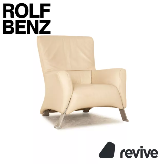 Rolf Benz 322 Cuero Sillón Crema