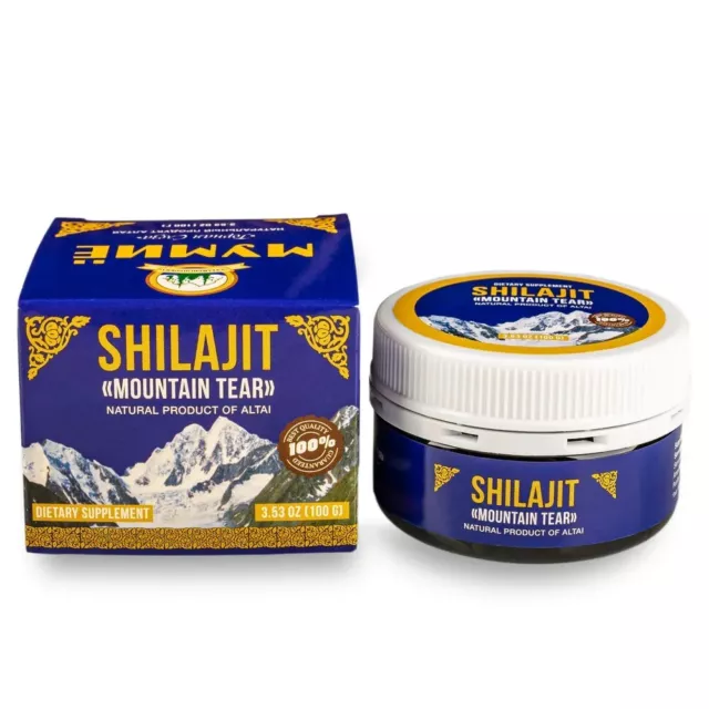 Mountain Tear Organic Shilajit Resin Pure Authentic Siberian Altai 100g 3.53 oz