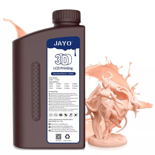 JAYO 1KG Photopolymer Resin Harz Beige 405nm UV-Harz LCD SLA DLP 3D Drucker