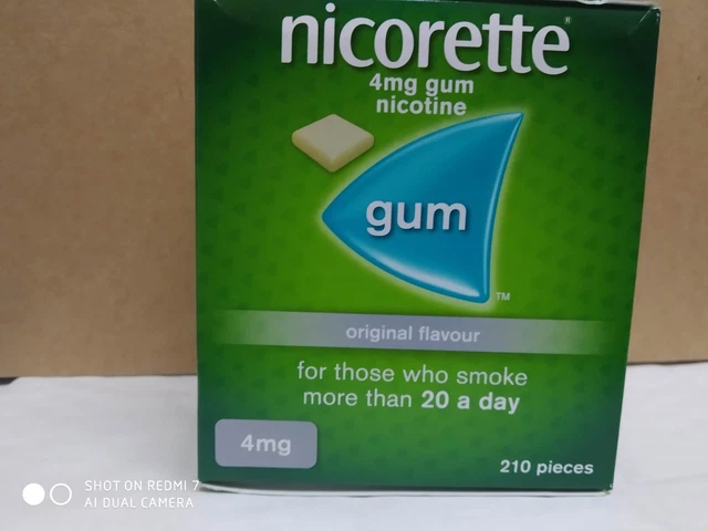 Nicorette Kaugummi Original Weisser Aroma 210 Stück 4 Mg Nikotin Verfall 2025