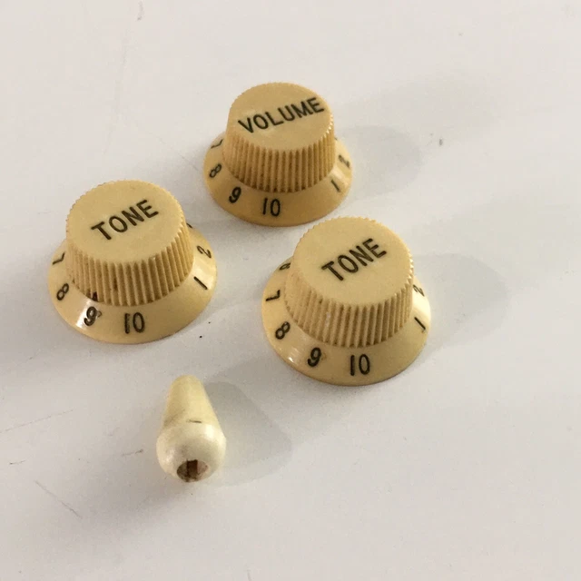 VINTAGE GENUINE FENDER Japan Strat MIJ Stratocaster Knobs Guitar Relic