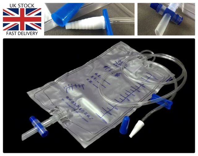 1000 ML 1L Urine Drainage Catheter Bag Night Bag TTap Incontinence Aid