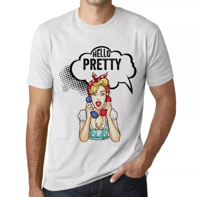 Camiseta de Cuello V para Hombre Hola Guapa – Hello Pretty – T-shirt Vintage