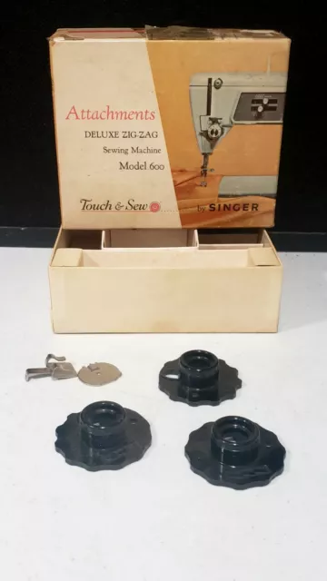 Singer Box And Discs 1, 4, 5 For Model 600 Deluxe Zig-Zag Sewing Machine