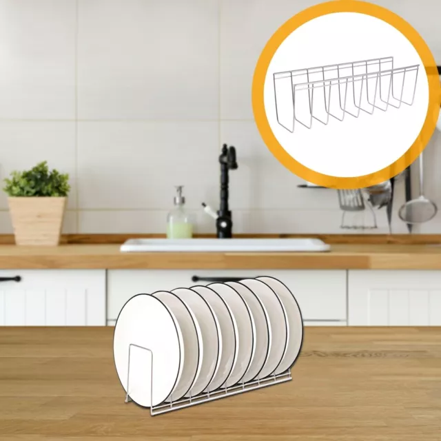 Kitchen Organization Made Easy with Metal Plate Rack and Lid Holder