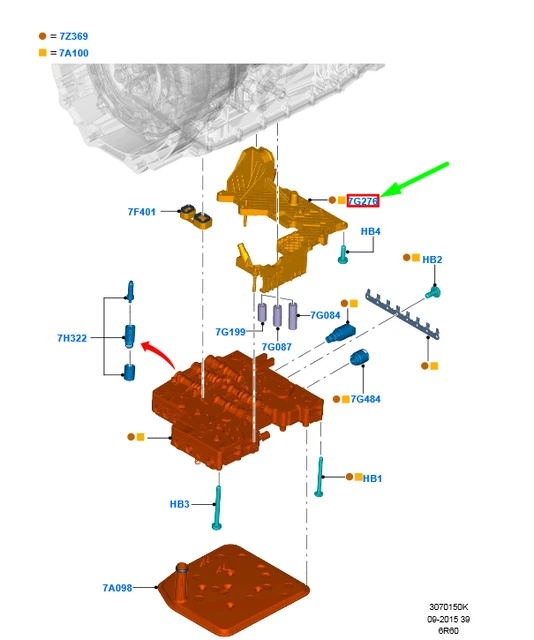 FORD RANGER T6 MK1 Transmission Control Connector 1922803 NEW GENUINE