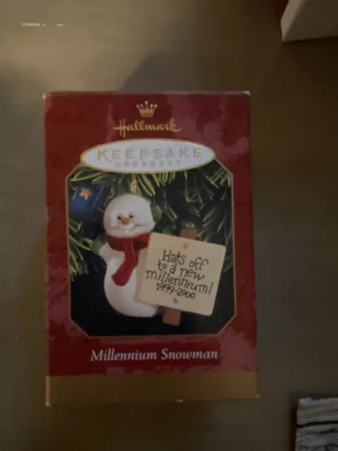 Hallmark Millennium Snowma'am 2000 Christmas Keepsake Ornaments Snowman