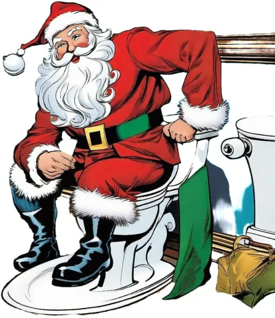 Decorazioni natalizie Babbo Natale usando il bagno