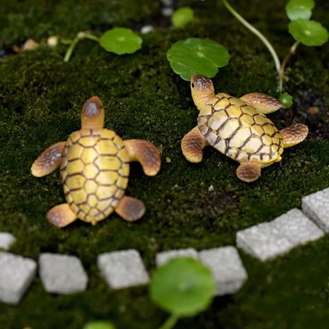 1pcs Miniature Dollhouse Bonsai Fairy Garden Landscape Sea Turtle Decor 35mm .FE