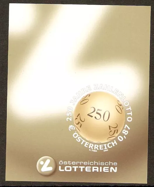 2002 - Block 17 - 250 Jahre Zahlenlotto - Buntdruck - Colorprint **