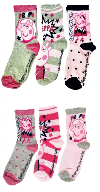 Peppa Pig Wutz Socken Strümpfe 3er- Set (HU0638) Gr 23-34