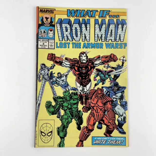 Marvel Comics .. If Iron Man Lost the Armor Wars? Vol 2 No 8 Dec 1989 Comic Book