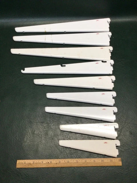 Lot of 9 ELFA Metal Brackets Closet Organizers ~ Different Sizes