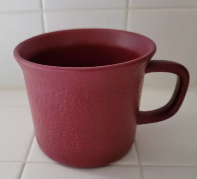 CorningWare 20 oz. Soup/Coffee/Meal Mug Stoneware Pebbled Finish • Burgundy Red