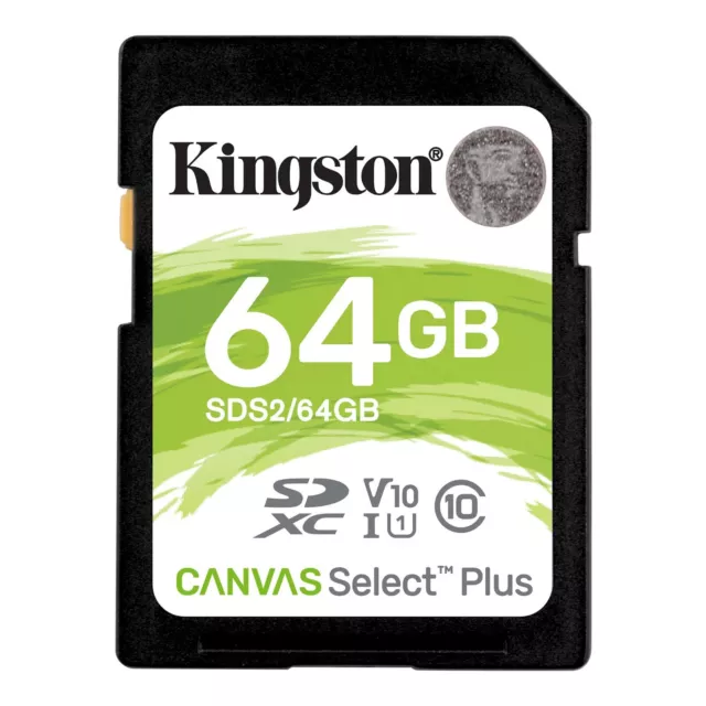 64GB Memory card for Canon EOS 2000D, 4000D camera | Class 10 100MB/s SDXC