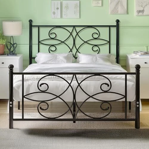 SIZE BED FRAME with Headboard, HeavyDuty Platform with Metal Full