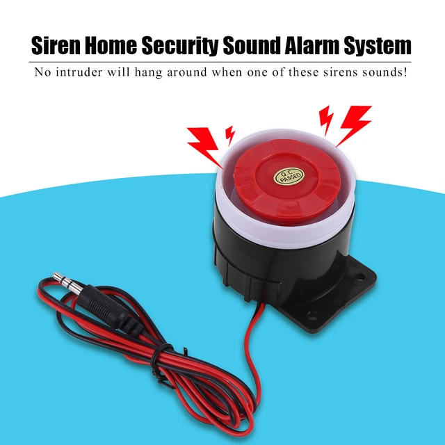 DC12V 110dB klaxon filaire rouge sirène système d'alarme Avertisseur sonore
