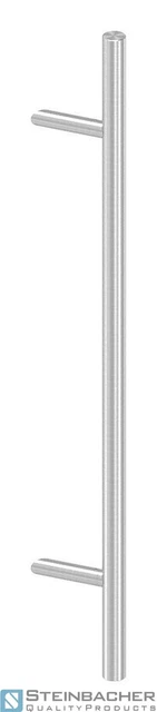 Poignée de butée en acier inoxydable 45° / barre Ø 33,7mm, longueur 1000mm