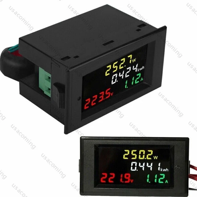 LCD Misuratore di potenza Display digitale voltometro amperometro AC80-300V 100A