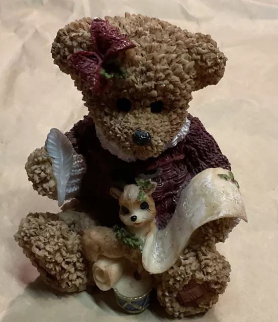 Ks Collection Figurines Fancy Bears Resin Teddy Bear -4”-Christmas Collectable.