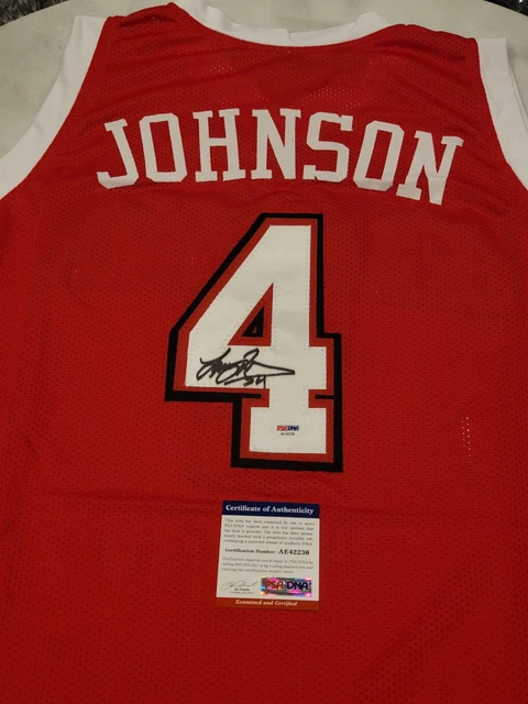 Larry Johnson Autographed/Signed Jersey PSA/DNA COA UNLV Rebels
