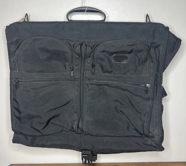 Tumi Alpha Garment Bag Ballistic Nylon Black with Strap 25"x21x"4x"40"