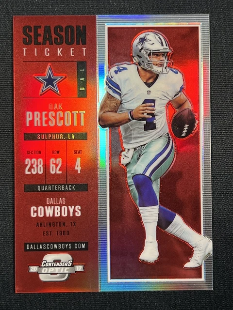 2017 Panini Contenders Optic Dak Prescott Red Prizm #120/199 Cowboys