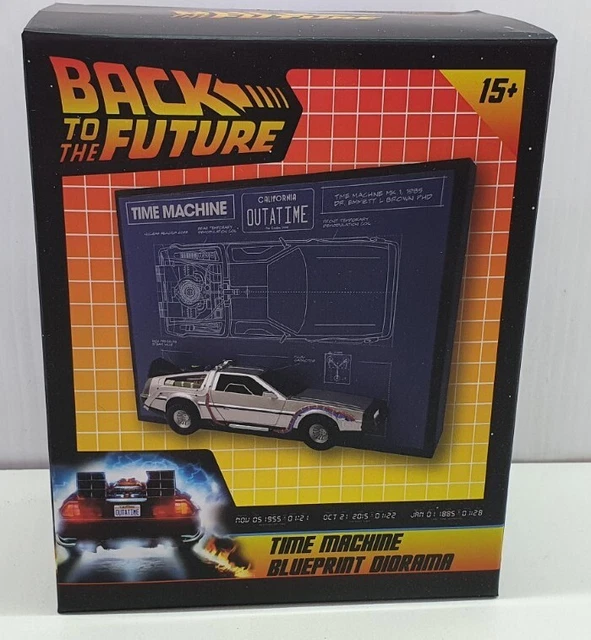 BACK TO THE Future time machine blueprint diorama Lootcrate NIB ...