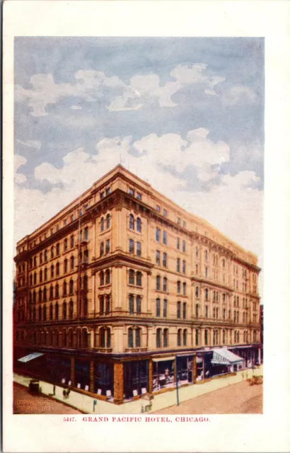 Vtg 1907 Grand Pacific Hotel Chicago Illinois IL Unposted Postcard