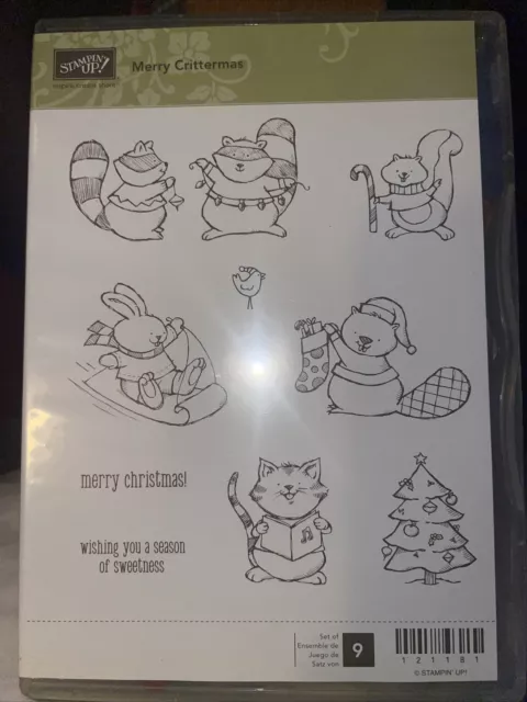 Stampin' Up! Merry Crittermas Stamp Set - Christmas Animals Tree