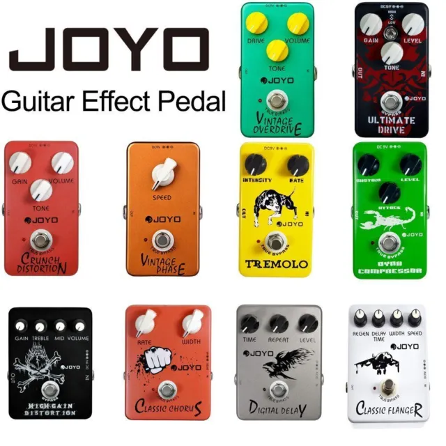 JOYO Guitar Effects Pedal Overdrive Reverb Phaser Chorus Delay Fuzz Flanger