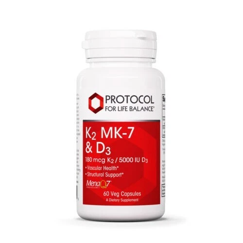 PROTOCOL VITAMIN K2 MK7, Vitamin D3 5,000 IU Bone and Heart Health 60