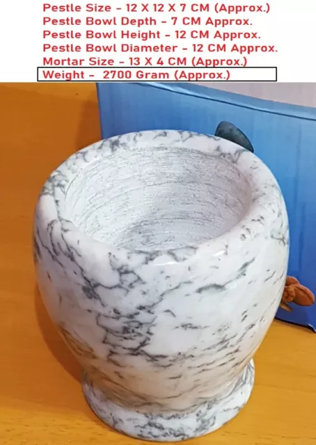 Large Granite Pestle And Mortar Set Natural Herb Spice Grinder Crusher Grinding