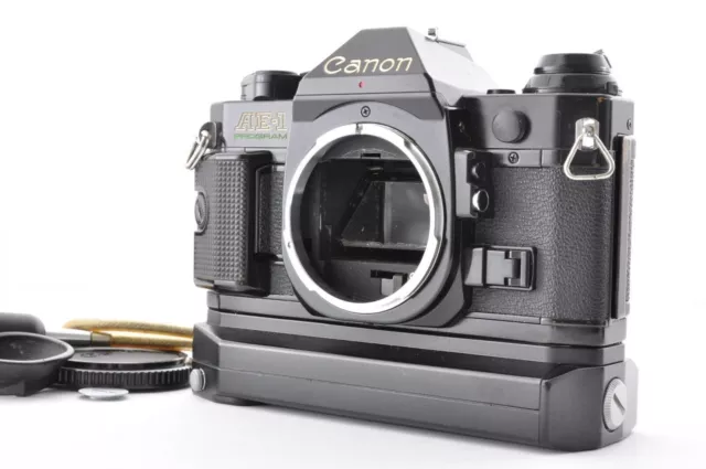 AS-IS para piezas Canon AE-1 Negro / Power Winder A2 Cámara de película SLR...