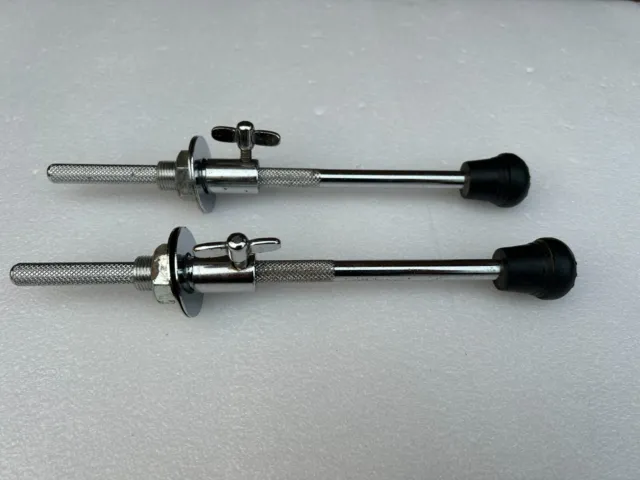 Set of 2 Sliding Bass drum Legs/Spurs and Mounts | D 10mm | L 25cm