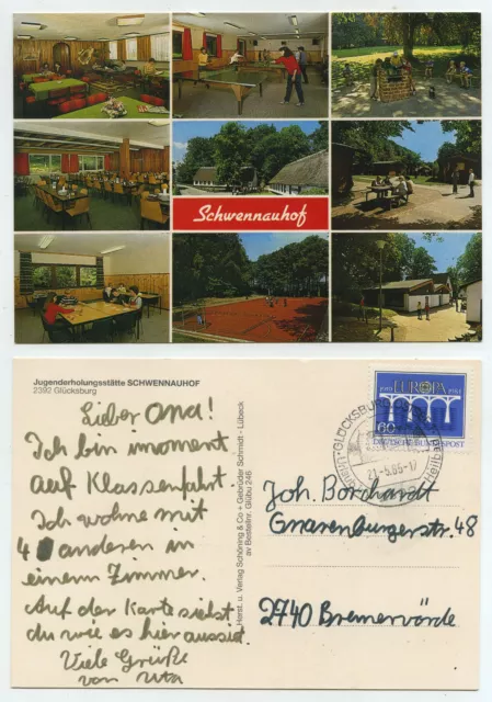 61626 - Glückburg - youth recreation site Schwennauhof - post office, run 21.5.1985