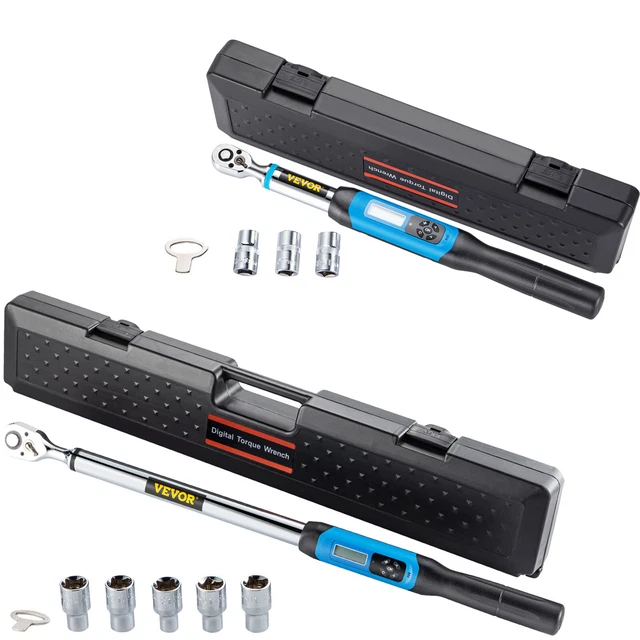 VEVOR DIGITAL TORQUE Wrench Adjustable Torque Wrench 1/2" Drive 3/8