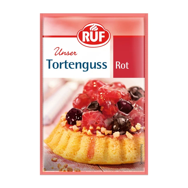 RUF Torta Rossa per Torta alla Frutta senza Gelatina Animale 19x36g NUOVO MHD 9/24