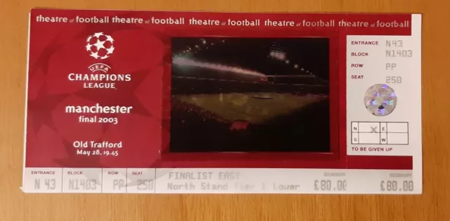 Ticket final Champions League 2002/03