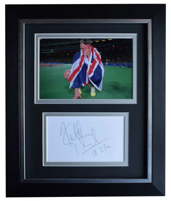 Jonathan Edwards Signed 10x8 Framed Autograph Photo Display Olympic Triple Jump