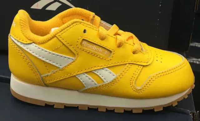 Reebok Classic Leather Infants Toddler Running/Walking Shoes Yellow FX2442  O