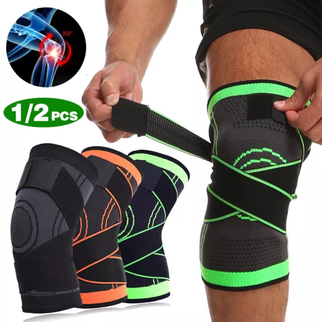 Knee Sleeve Compression Brace Support Sports Joint Pain Arthritis Relief Pads AU