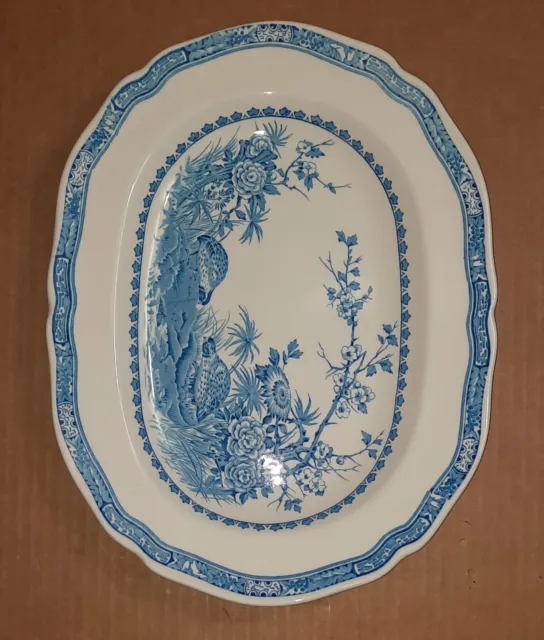 Platter MASON'S Blue "QUAIL" pattern Ironstone England