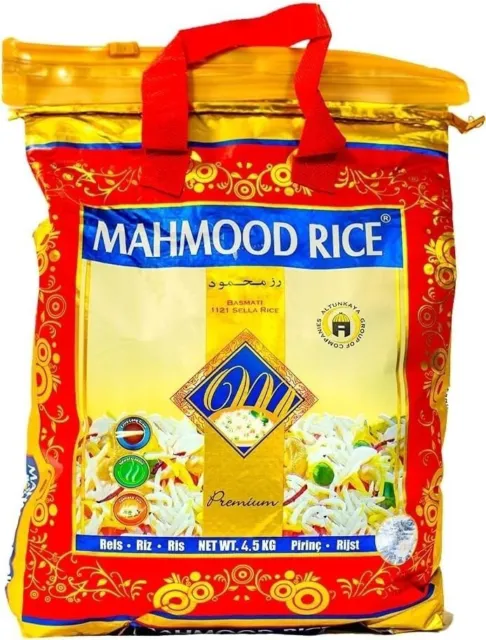 Mahmood Indien Premium Basmati Reis Langkorn (Roter Beutel) 4,5 Kg Nummer 1121